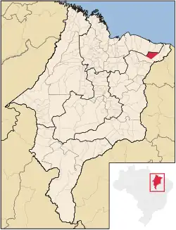 Localização de Santana do Maranhão no Maranhão