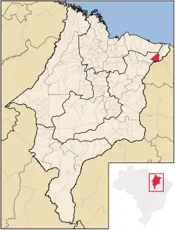 Localização de São Bernardo no Maranhão