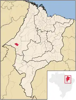 Localização de São Francisco do Brejão no Maranhão