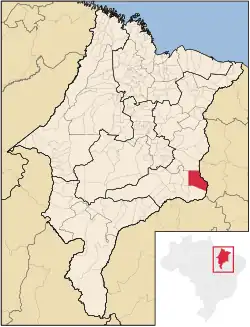 Localização de São Francisco do Maranhão no Maranhão