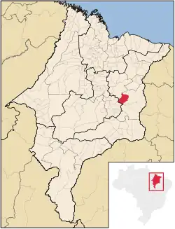 Localização de São João do Soter no Maranhão