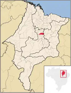 Localização de São Luís Gonzaga do Maranhão no Maranhão