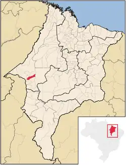 Localização de Senador La Rocque no Maranhão