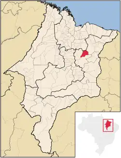 Localização de Timbiras no Maranhão