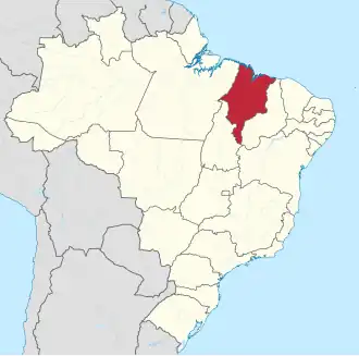 Localização do Maranhão no Brasil