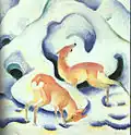 Franz Marc Corço na neve, 1911