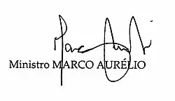 Assinatura de Marco Aurélio Mello