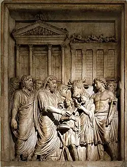 Marco Aurélio conduzindo um sacrifício