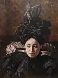 Margarita Ruelas Suárez en traje de luto, 1897