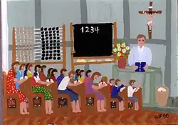 Escola com a professora Speckle, de Maria Felder.