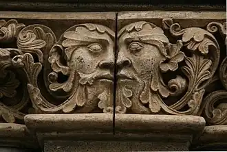 Escultura, porta meridional da Abadia de Maria Laach, Alemanha