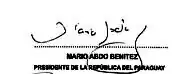 Assinatura de Mario Abdo Benítez