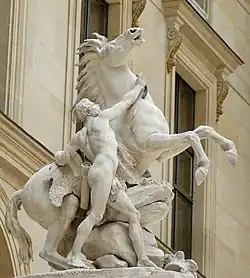 Cavalos Marly de Guillaume Coustou, o Velho, o Louvre (1739-1745)