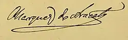 Assinatura de O Marquês de Aracati