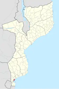 Localização do distrito de Marracuene em Moçambique