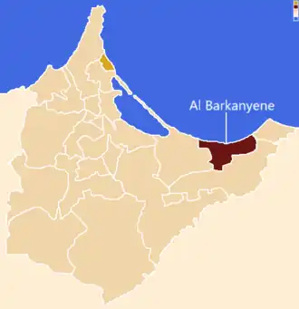 Localização da comuna, dentro da província.