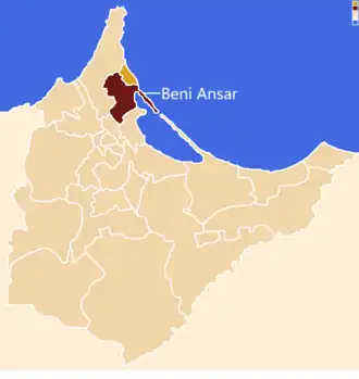 Localização do município, dentro da província.