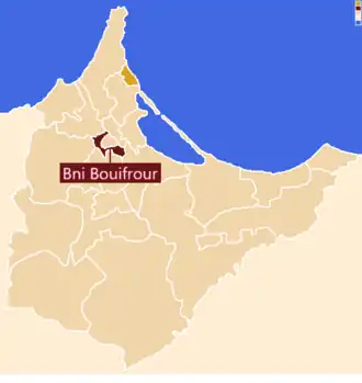 Localização da comuna, dentro da província.