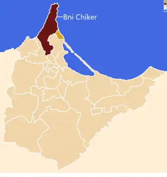Localização da comuna, dentro da província.