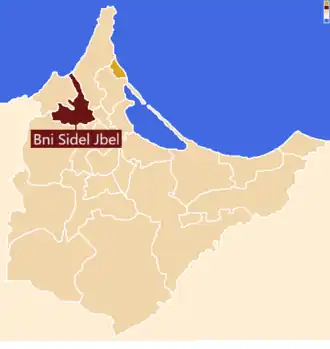 Localização da comuna, dentro da província.