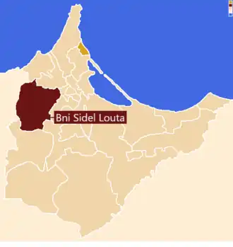 Localização da comuna, dentro da província.