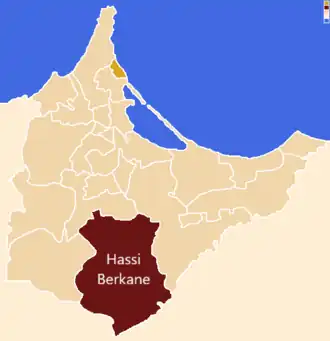 Localização da comuna, dentro da província.