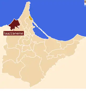 Localização da comuna, dentro da província.