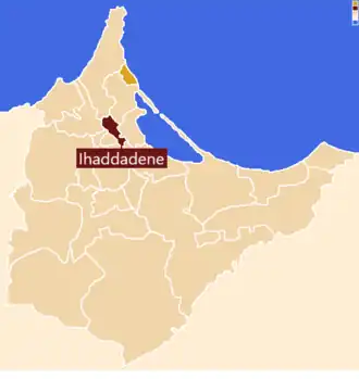 Localização da comuna, dentro da província.