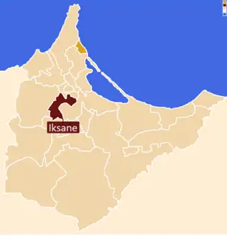 Localização da comuna, dentro da província.