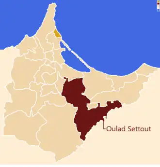 Localização da comuna, dentro da província.