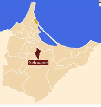 Localização do município, dentro da província.