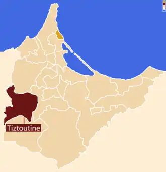 Localização da comuna, dentro da província.