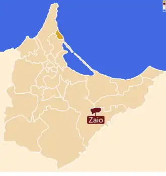 Localização do município, dentro da província.