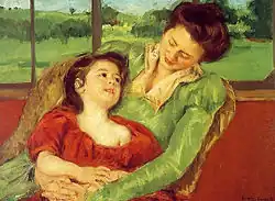 Mary Cassatt, Mère et enfant (Reine Lefebre e Margot antes de uma janela), c.1902