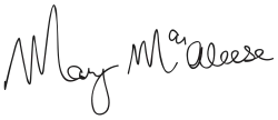 Assinatura de Mary McAleese