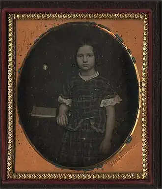 Mary Mildred Botts em um daguerreótipo de 1855