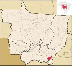 Localização de Alto Garças em Mato Grosso