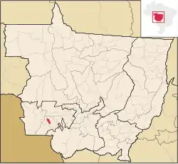 Localização de Indiavaí em Mato Grosso