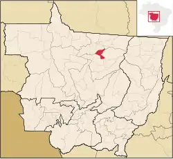 Localização de Nova Santa Helena em Mato Grosso