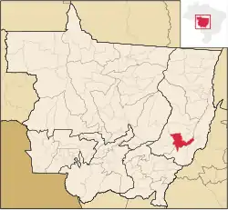 Localização de Nova Xavantina em Mato Grosso