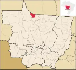 Localização de Paranaíta em Mato Grosso