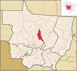 Localização de Sorriso em Mato Grosso