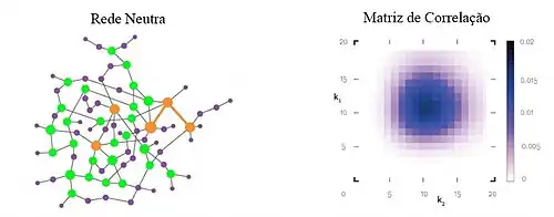 Matriz de correlação de graus de uma rede neutra