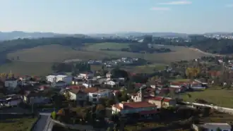 Vista aérea do centro da Freguesia de Meinedo