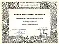 Diploma de Mérito Agrícola (em 2000)