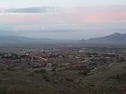 A visão geral da cidade Meruana