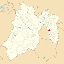 Localização de La Paz no estado do México