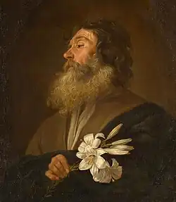 São José segurando lírios brancos (1650), Museu Kunsthistorisches, Viena.