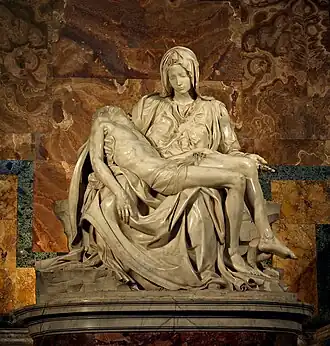 Michelangelo's Pietà, completada em 1499