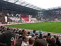 A partida FC St. Pauli - FSV Frankfurt em 2013, vista da nova Gegengerade.
